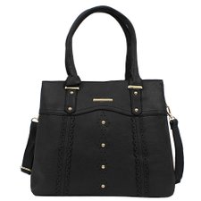 Bolsa Shopper Feminina Em Alto Relevo Com Vazados E Tachas Bolsa Shopper Feminina Em Alto Relevo Com Vazados E Tachas