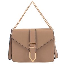 Bolsa Baú Luxo Com Dois Lados E Alça De Mão De Corrente Bolsa Baú Luxo Com Dois Lados E Alça De Mão De Corrente