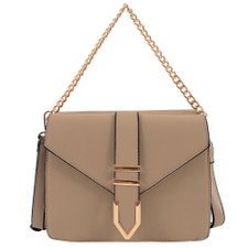 Bolsa Baú Luxo Com Dois Lados E Alça De Mão De Corrente Bolsa Baú Luxo Com Dois Lados E Alça De Mão De Corrente