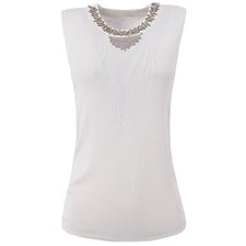 Blusa Regata Feminina Choker Bordada Em Pedras E Strass Blusa Regata Feminina Choker Bordada Em Pedras E Strass