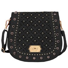 Bolsa Tiracolo Transversal Feminina Com Tachas E Vazados Bolsa Tiracolo Transversal Feminina Com Tachas E Vazados
