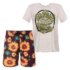 Kit Masculino Camiseta + Bermuda Estampada Tactel P Kit Masculino Camiseta + Bermuda Estampada Tactel P