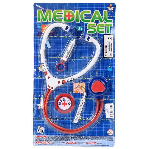 Kit Médico Com 4 Acessórios Infantil De Brinquedo