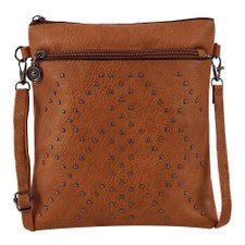 Bolsa Tiracolo Transversal Feminina Alto Relevo Em Tachas Bolsa Tiracolo Transversal Feminina Alto Relevo Em Tachas