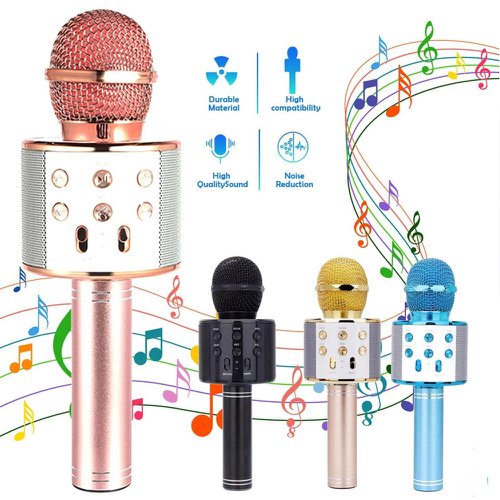 Microfone Karaokê Bluetooth Voz Gravação Função Selfie