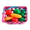 Cesta De Mercado Com Legumes Frutas Infantil Brinquedo 12 Peças Cesta De Mercado Com Legumes Frutas Infantil Brinquedo 12 Peças