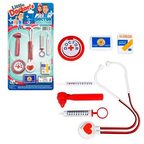 Kit Medido Doutor 7 Peças De Brinquedo Little Doctor's Infantil