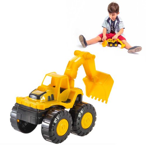 Trator De Brinquedo 12 Cm Construção Infantil Pequeno Bs Toys