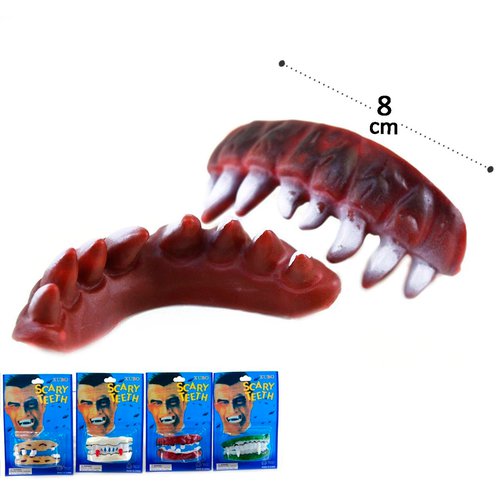 Dentadura de Plástico 2 Peças Halloween Formatos Sortidos