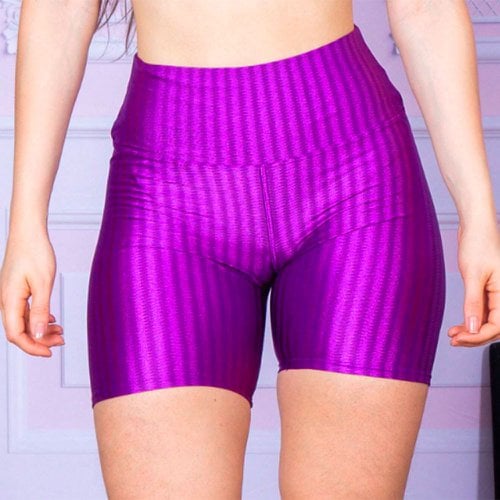 Shorts Fitness Feminino Texturizado Tecido Elástico