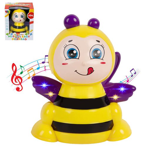 Abelha Musical Brinquedo Infantil Com Luz E Música 360°