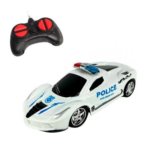 Carrinho De Polícia De Controle Remoto Brinquedo Infantil