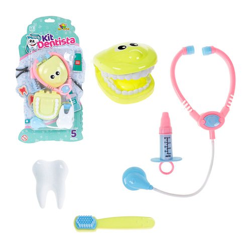 Brinquedo Kit De Dentista Girl 5 Peças Infantil