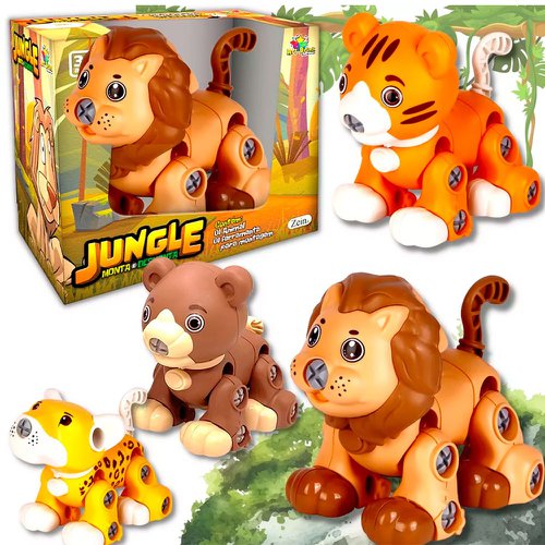 Brinquedo Animal Selvagem Jungle Monta E Desmonta Infantil