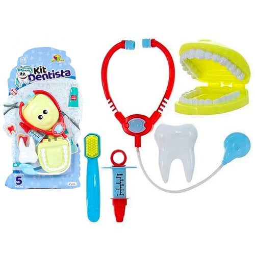 Brinquedo Kit De Dentista Boy 5 Peças Infantil