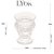 Vaso de Cristal Diamante 7,2x5,8x10cm 1541 Lyor