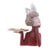 Figura Decorativa de Resina Boneca com Bandeja 24x18x32cm 61492 Wolff