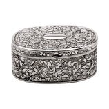 Porta Joia Prata Antiga Oval 11cm 9021 Prestige Porta Joia Prata Antiga Oval 11cm 9021 Prestige