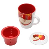 Caneca com Infusor de Porcelana Maça 330ml 1143 Bon Gourmet Caneca com Infusor de Porcelana Maça 330ml 1143 Bon Gourmet