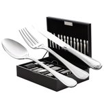 Faqueiro de Inox 101 Peças com Estojo de Madeira Geneve 77042 Wolff Faqueiro de Inox 101 Peças com Estojo de Madeira Geneve 77042 Wolff
