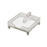 Porta Guardanapos Ferro Cristal Prateado 19cm 3718 Wolff India Porta Guardanapos Ferro Cristal Prateado 19cm 3718 Wolff India