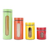 JOGO PORTA MANTIMENTOS 4PCS INOX COLORID 25800 BON GOURMET JG JOGO PORTA MANTIMENTOS 4PCS INOX COLORID 25800 BON GOURMET JG