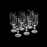 Jogo 6 Taças Champagne de Cristal Ecológico Klaudie 5438 180ml Jogo 6 Taças Champagne de Cristal Ecológico Klaudie 5438 180ml