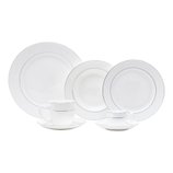 Jogo Jantar 42 Peças de Porcelana Bone China Nice Silver 1165 Wolff Jogo Jantar 42 Peças de Porcelana Bone China Nice Silver 1165 Wolff