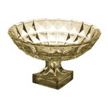 Fruteira Cristal com Pé Diamant Âmbar 32X19cm 26055 Wolff Fruteira Cristal com Pé Diamant Âmbar 32X19cm 26055 Wolff