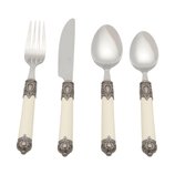 Faqueiro de Inox 24 Peças Cabo Plástico Madras Marfim Branco 3985 Wolff Faqueiro de Inox 24 Peças Cabo Plástico Madras Marfim Branco 3985 Wolff