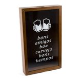 Quadro Porta Tampa Cerveja de Madeira 46,5X30,5X5cm 11951 Woodart Quadro Porta Tampa Cerveja de Madeira 46,5X30,5X5cm 11951 Woodart