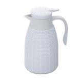 Garrafa Térmica com Rattan de Plástico Branca Tress 1L 6836 Lyor Garrafa Térmica com Rattan de Plástico Branca Tress 1L 6836 Lyor