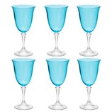 Jogo Taças de Água Cristal Ecologico Kleopatra Azul 360ml 35057 Bohemia Jogo Taças de Água Cristal Ecologico Kleopatra Azul 360ml 35057 Bohemia