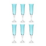 Jogo de Taças de Champanhe de Cristal Ecológico Kleopatra 175ml 35056 Bohemia Jogo de Taças de Champanhe de Cristal Ecológico Kleopatra 175ml 35056 Bohemia