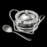Açucareiro Vidro e Inox C/Colher e Suporte Italy 13X10cm 8650 Wolff Açucareiro Vidro e Inox C/Colher e Suporte Italy 13X10cm 8650 Wolff