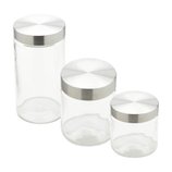 Conjunto Porta Mantimentos 3 Peças de Vidro com Tampa de Aço 26317 Bon Gourmet Conjunto Porta Mantimentos 3 Peças de Vidro com Tampa de Aço 26317 Bon Gourmet