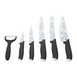 Conjunto de 5 Facas Gourmet com Cabo Plástico e 1 Descascador de Legumes 27065 Wolff Conjunto de 5 Facas Gourmet com Cabo Plástico e 1 Descascador de Legumes 27065 Wolff