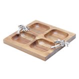 Petisqueira Quadrada de Madeira Palmeira 20,5x20,5x2cm 26006 Bon Gourmet Petisqueira Quadrada de Madeira Palmeira 20,5x20,5x2cm 26006 Bon Gourmet