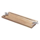 Bandeja Retangular de Madeira Acácia Palmeira 36x13x2cm 26011 Bon Gourmet Bandeja Retangular de Madeira Acácia Palmeira 36x13x2cm 26011 Bon Gourmet