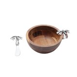 Conjunto 2 Bowls de Madeira e Espátula Palmeira 14,5X6cm 26003 Bon Gourmet Conjunto 2 Bowls de Madeira e Espátula Palmeira 14,5X6cm 26003 Bon Gourmet