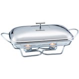 Rechaud de Vidro com Tampa Inox Santin Retangular 3 Litros 26533 Wolff Delhi Rechaud de Vidro com Tampa Inox Santin Retangular 3 Litros 26533 Wolff Delhi