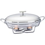Rechaud Vidro com Tampa Inox Santin Oval 3 Litros 26534 Wolff Delhi Rechaud Vidro com Tampa Inox Santin Oval 3 Litros 26534 Wolff Delhi