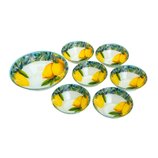 Jogo de Sobremesa de Vidro 7 Peças Lemons Amarelo 35432 Bon Gourmet Jogo de Sobremesa de Vidro 7 Peças Lemons Amarelo 35432 Bon Gourmet