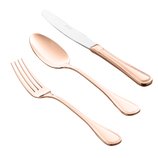 Faqueiro de Inox 101 Peças Gold Rosé Avalon com Estojo de Madeira 77319 Wolff Faqueiro de Inox 101 Peças Gold Rosé Avalon com Estojo de Madeira 77319 Wolff