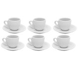 Jogo de Xícaras de Café com Pires Porcelana 6 Peças 80ml 26431 Bon Gourmet Jogo de Xícaras de Café com Pires Porcelana 6 Peças 80ml 26431 Bon Gourmet
