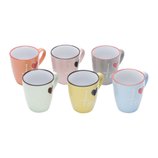 Jogo de Canecas Porcelanas Coloridas 6 peças I Love Tea 200ml 26103 Bon Gourmet Jogo de Canecas Porcelanas Coloridas 6 peças I Love Tea 200ml 26103 Bon Gourmet