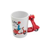 Caneca de Cerâmica Motocicleta 350ml 35193 Bon Gourmet Caneca de Cerâmica Motocicleta 350ml 35193 Bon Gourmet