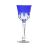 Jogo Taça para Vinho 250ml Vidro Sodo Cálcico Lapidado Aurora Azul 6 peças 25759 Wolff Jogo Taça para Vinho 250ml Vidro Sodo Cálcico Lapidado Aurora Azul 6 peças 25759 Wolff