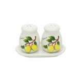 Jogo Saleiro Pimenteiro Cerâmica com Bandeja Lemos 14x7x8cm 26736 Bon Gourmet Jogo Saleiro Pimenteiro Cerâmica com Bandeja Lemos 14x7x8cm 26736 Bon Gourmet