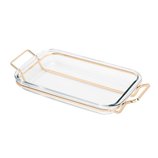 Suporte Aramado com Refratário Rosé 34X20x8cm 87150 Wolff Suporte Aramado com Refratário Rosé 34X20x8cm 87150 Wolff
